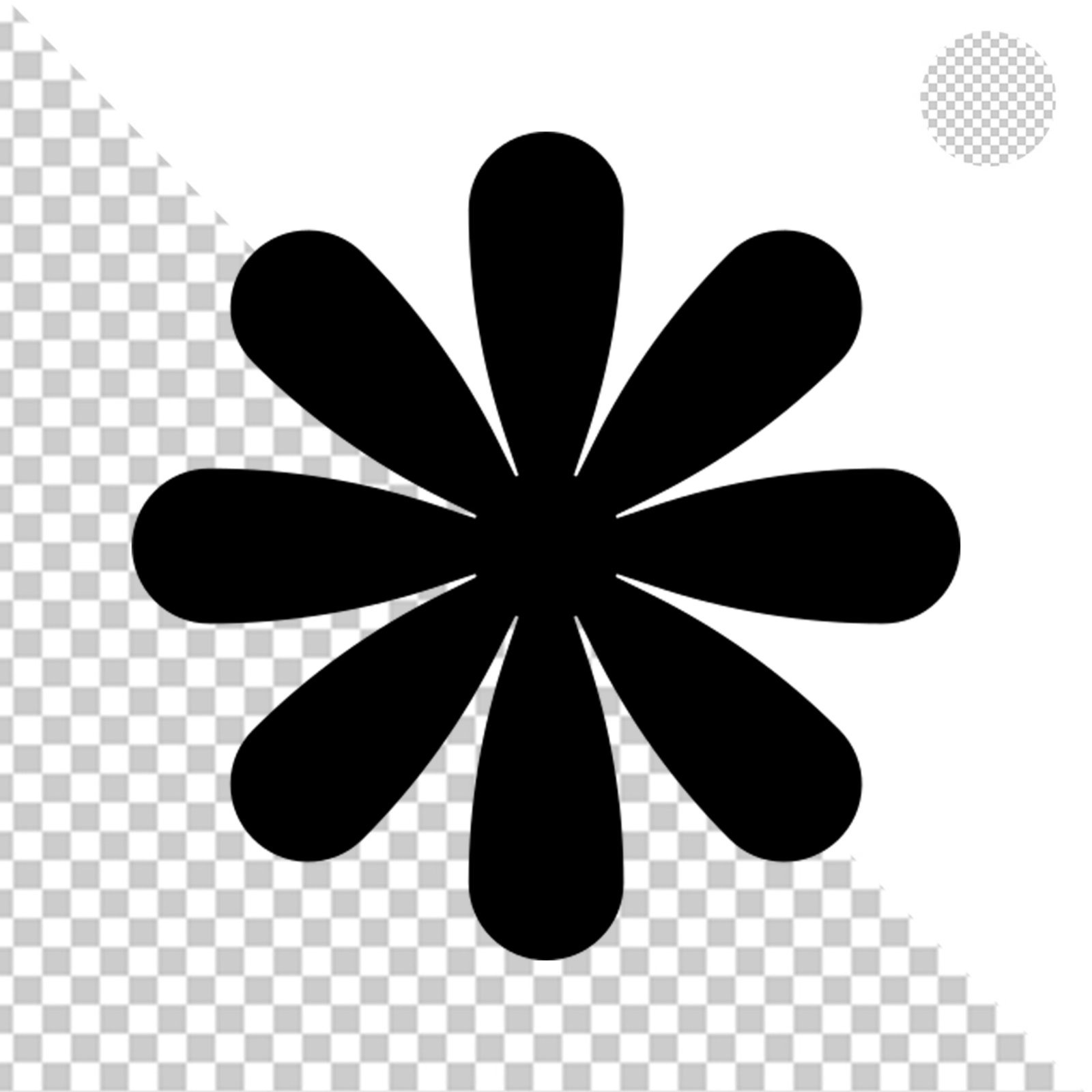 Solid Black Square Shape With Transparent Background Element