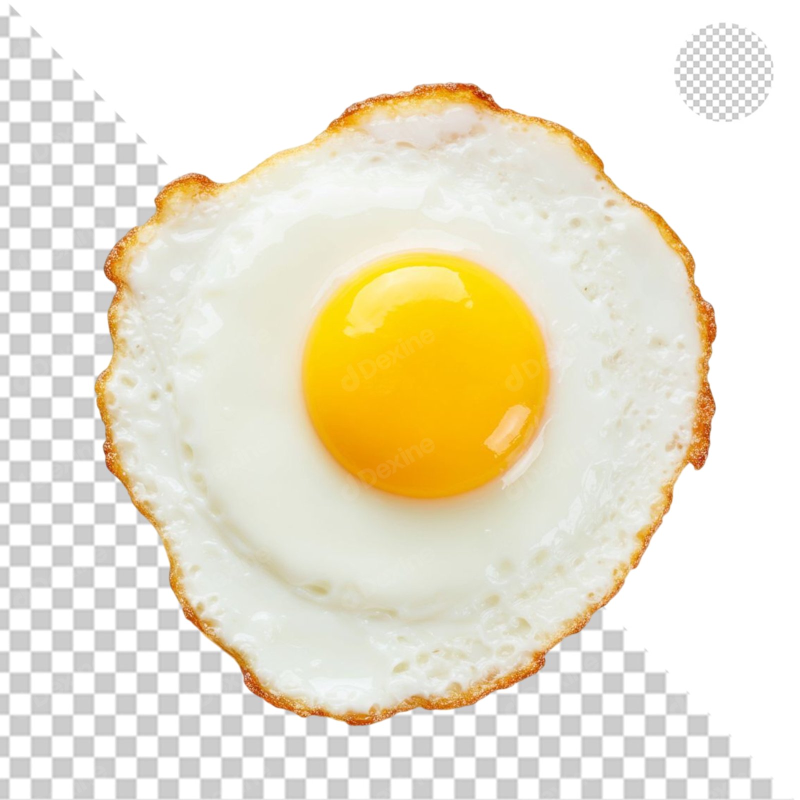 Sunny Side Up Fried Egg Isolated On Transparent Background PNG Cutout