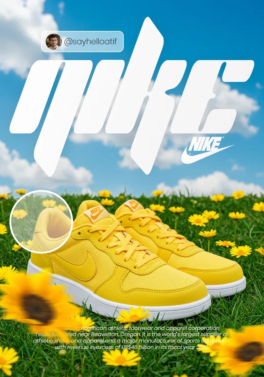 Vibrant Summer Footwear Promotion Social Media Post Template Design