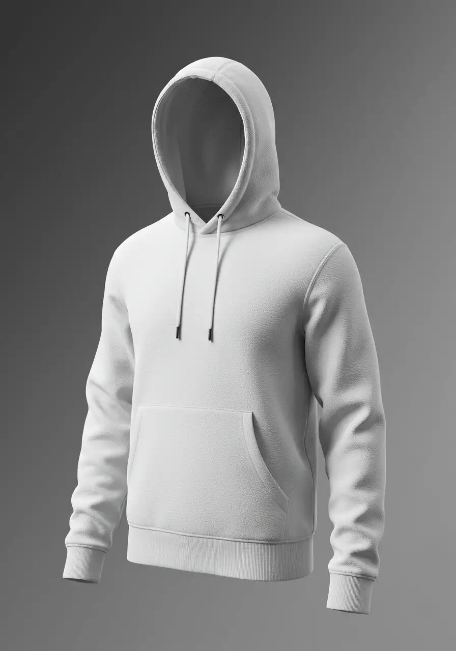 White Blank Hoodie Mockup For Product Design