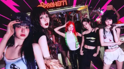 Le Sserafim Spaghetti, 5K, Girl group, Sakura Miyawaki, Kim Chaewon, Huh Yunjin, Hong Eunchae, Kazuha, K-Pop singers, K-pop group