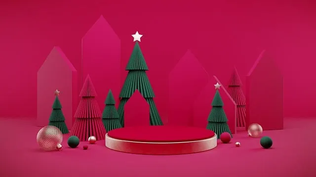 Free Christmas Podium illustration and picture