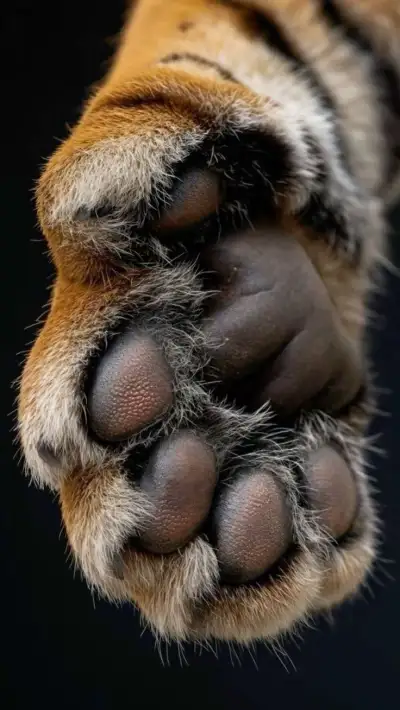 an animal's paw is shown with it's claws stretched out to the side