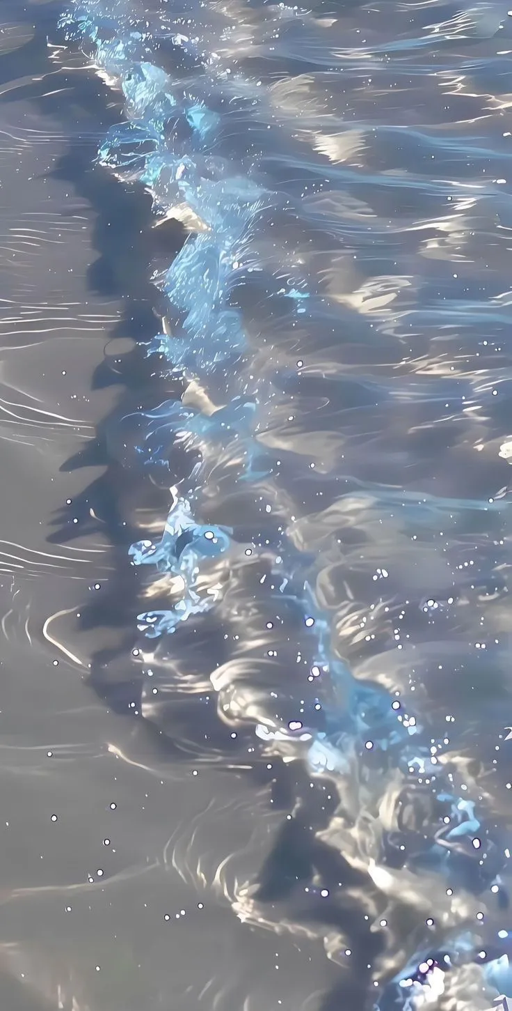 the water is crystal clear and blue