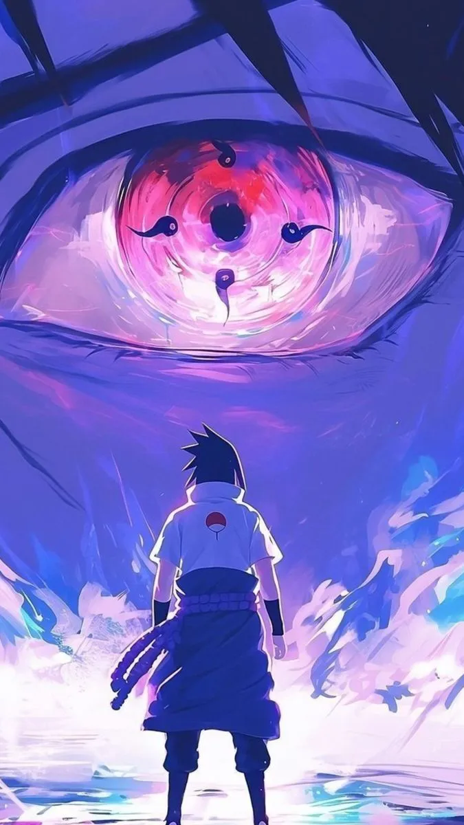 a man standing in front of an eye