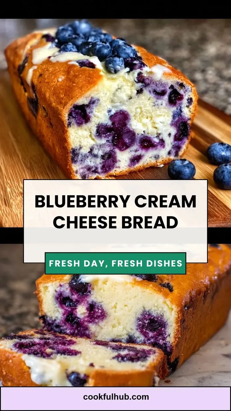 Delicious Blueberry Cream Cheese Bread for Breakfast and Snacking