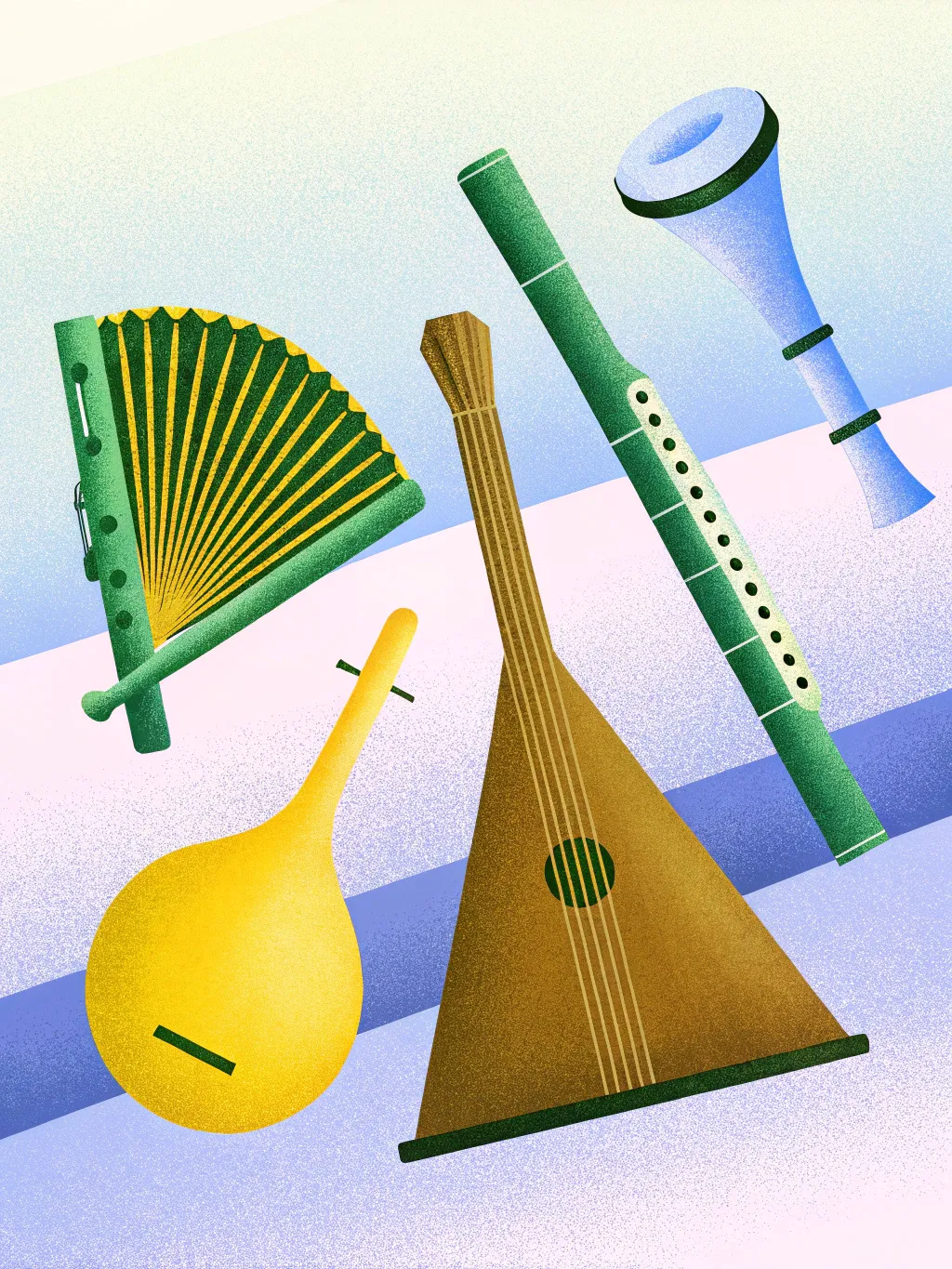 there is a lot of background in blue and blue-violet...