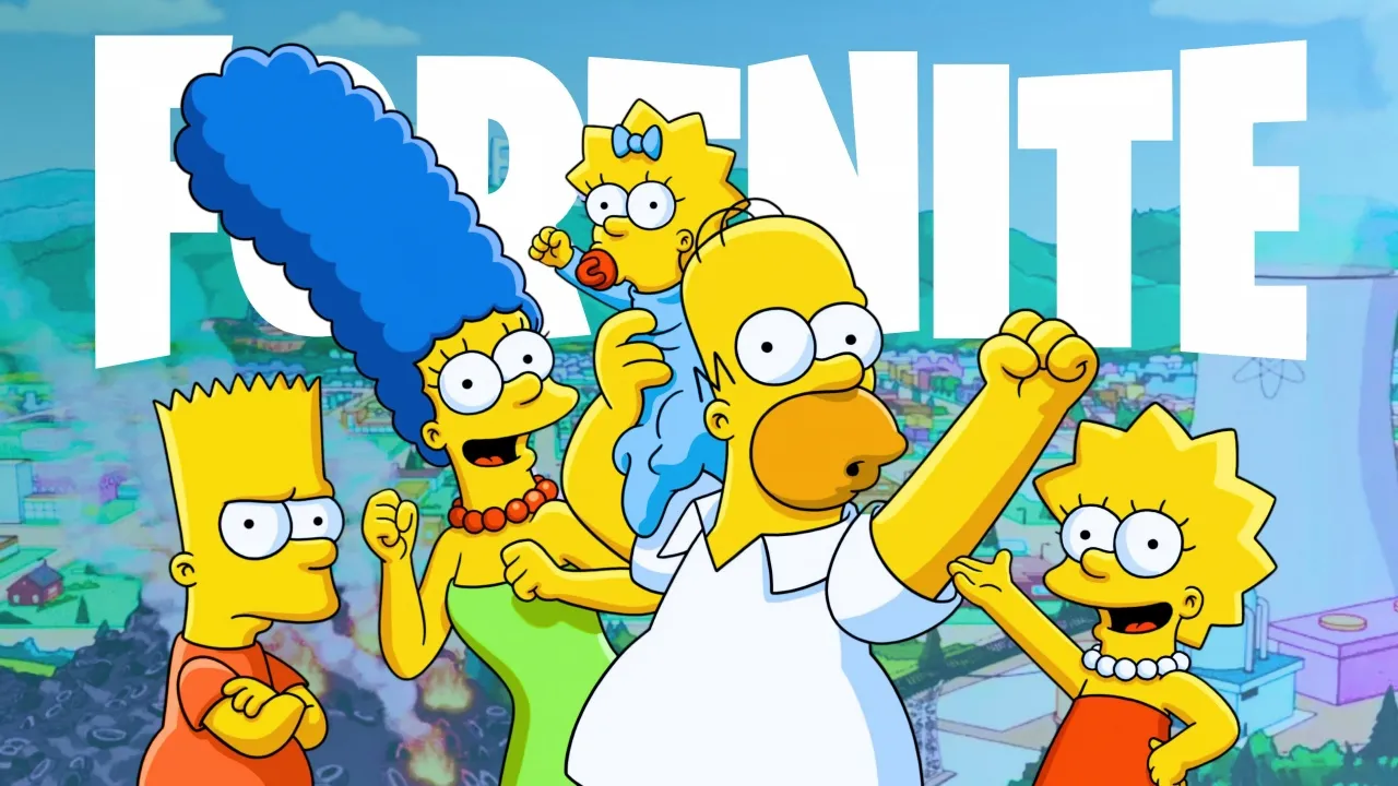 Fortnite, The Simpsons, 2025 Games, Fortnite, Homer Simpson, Marge Simpson, Bart Simpson, Lisa Simpson, Simpson family, Maggie Simpson