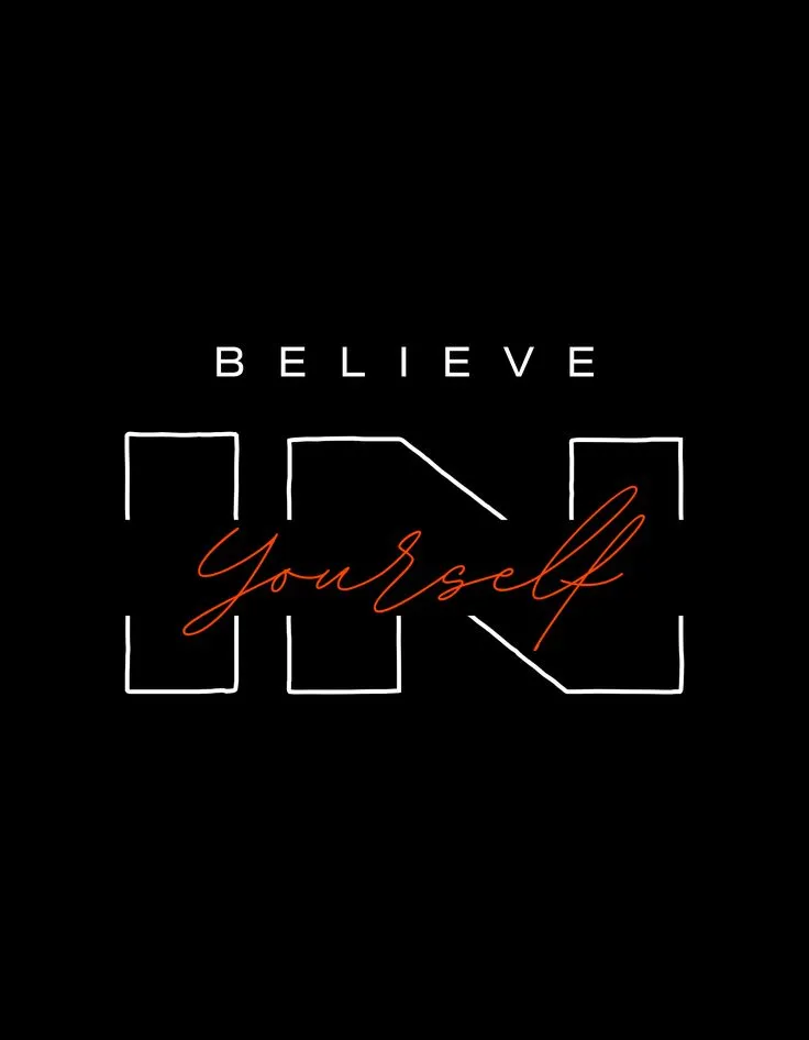 a black background with the words believe in red and white letters on top of it