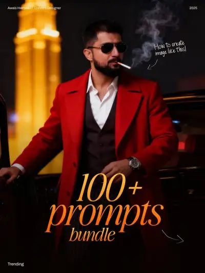 100+ Prompts BundleComment "BUNDLE" &amp; I'll send it over.Follow @awaisthedesigner for more.