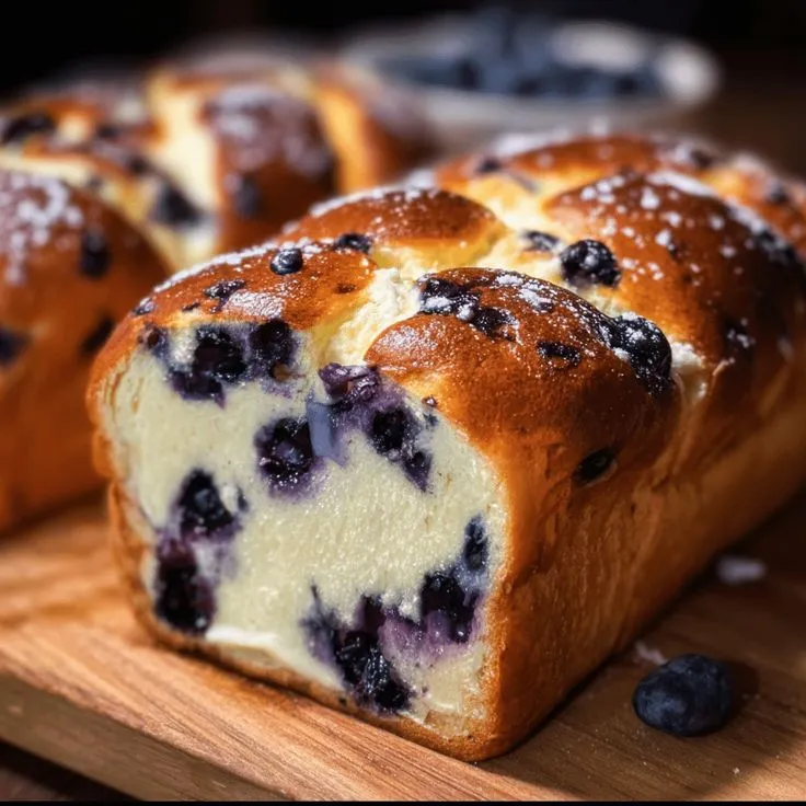 Blueberry Cream Cheese Bread - Nely Recipes