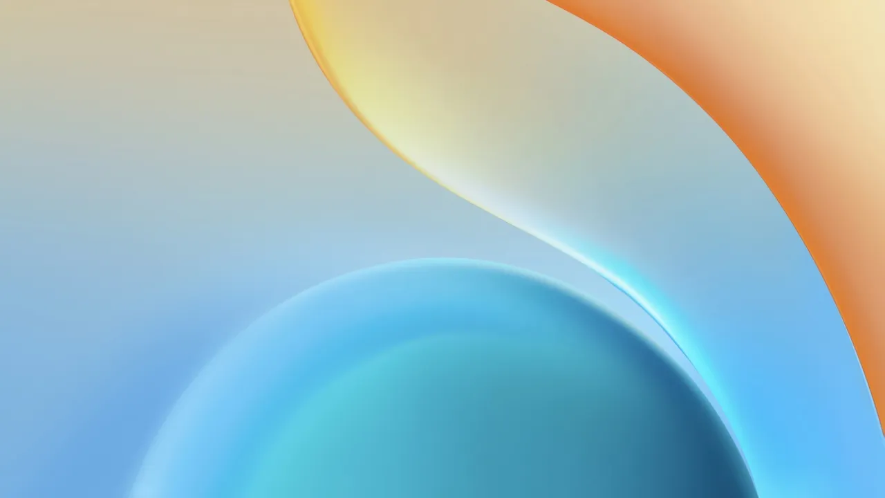 Gradient Abstract, Curves, Orange, Modern design, 5K