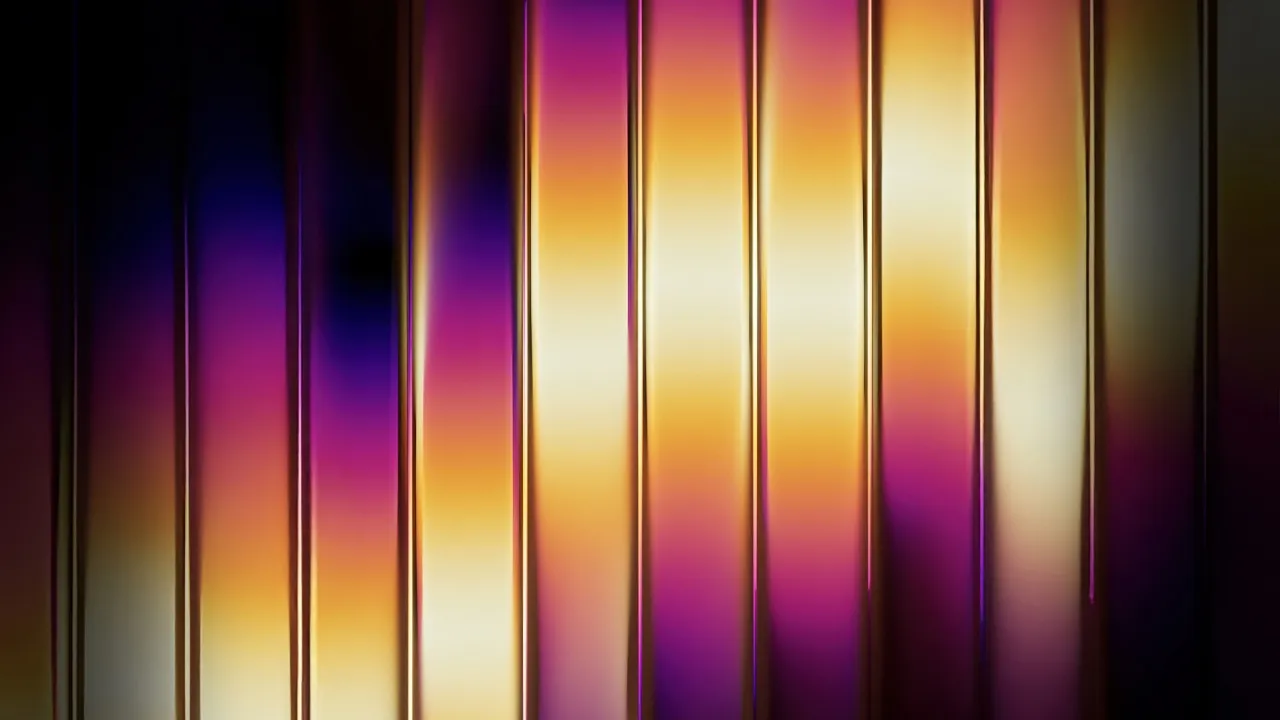 Golden, Gradient stripes, Neon, Purple abstract, Metallic, Modern design, Honor Win, Stock, 5K