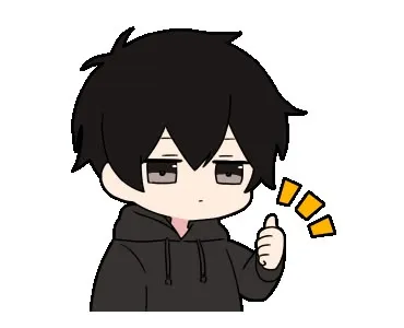 an anime character with glasses and a black hoodie is holding two yellow squares in his hand