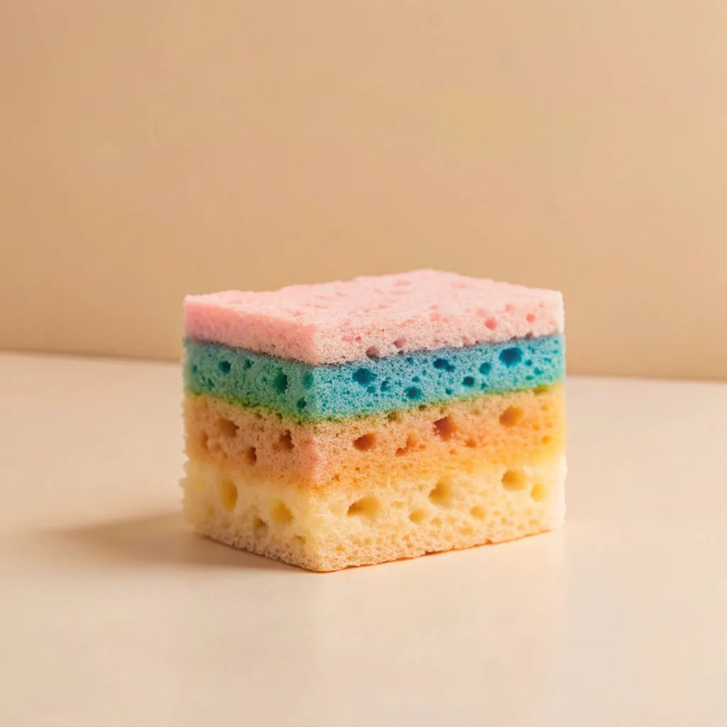 Close up colourful sponge