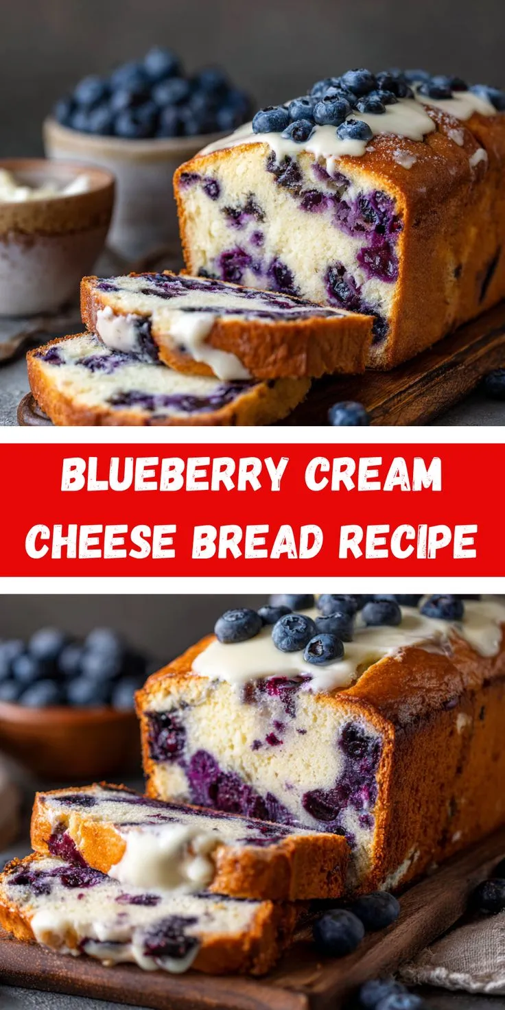 Blueberry Cream Cheese Bread Recipe: Sweet and Creamy