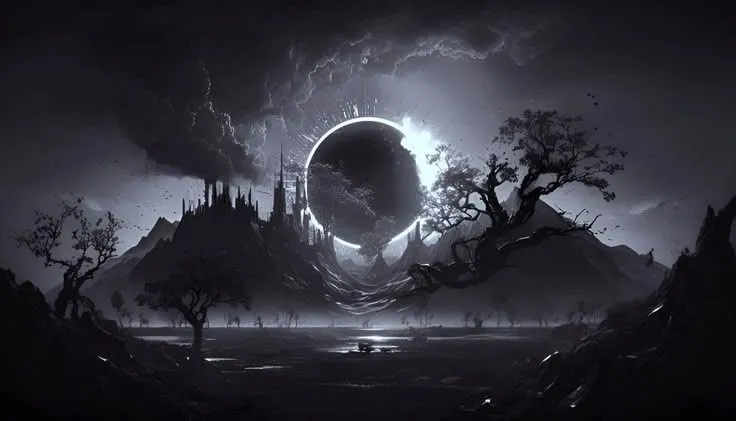 an image of a dark fantasy landscape