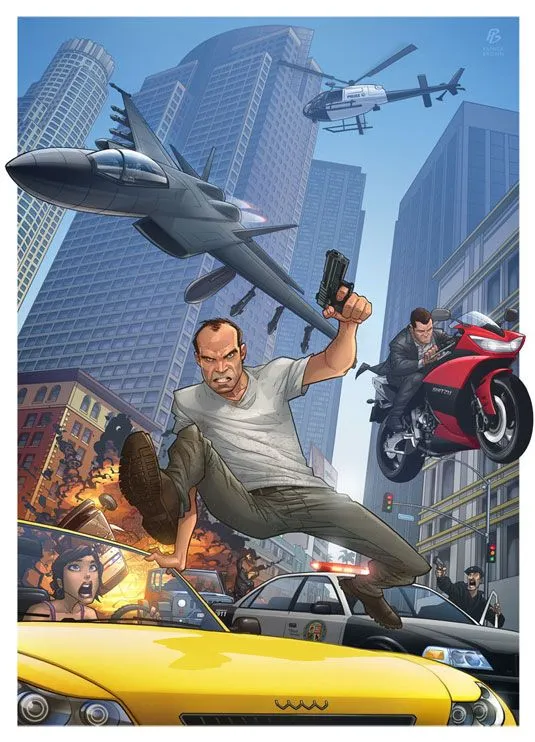 Artist's edgy Grand Theft Auto fan art is a hit
