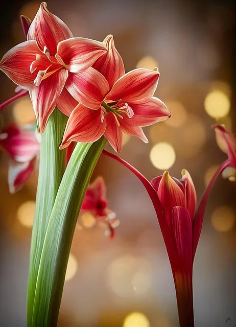 Free Amaryllis Flowers illustration and picture
