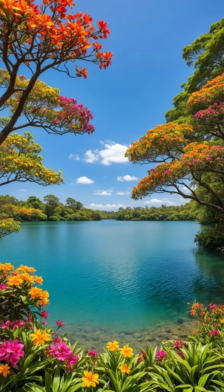 Tropical colorful serene...