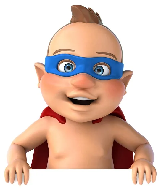 Free Baby Superhero illustration and picture