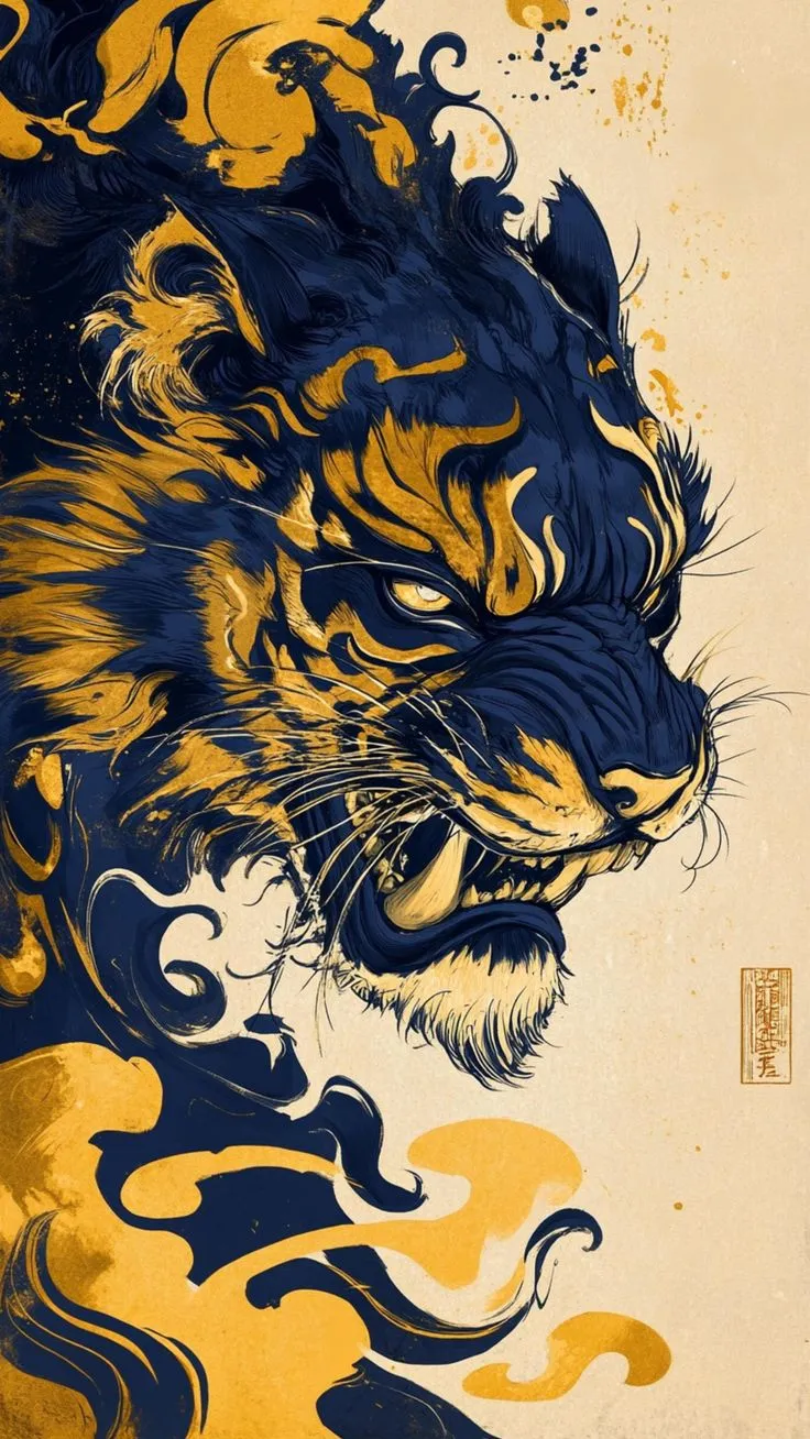 Japanese Tiger iPhone wallpaper, iPhone wallpaper, Wallpaper for iPhone,Digital Download, Lockscreen