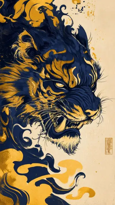 Japanese Tiger iPhone wallpaper, iPhone wallpaper, Wallpaper for iPhone,Digital Download, Lockscreen