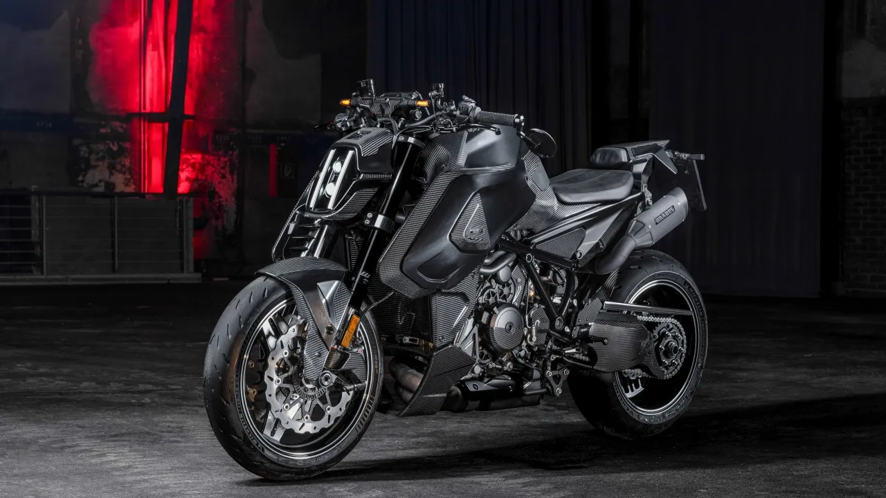 Brabus 1400 R Signature Edition, Carbon Fiber, 2026, KTM 1390 Super Duke R, Luxury naked bikes, Dark aesthetic, Futuristic