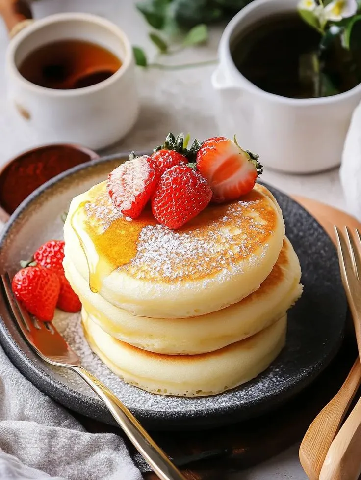 Fluffy Japanese Soufflé Pancakes Recipe - Zest Plate