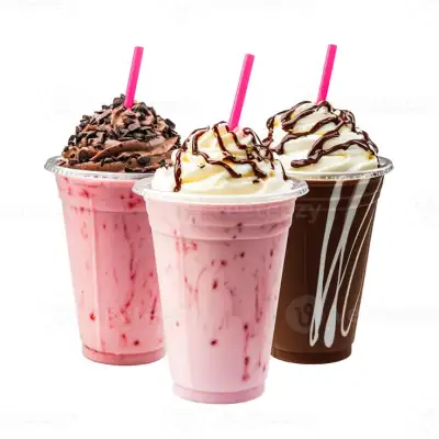 Colorful Drink Trio in Glassware