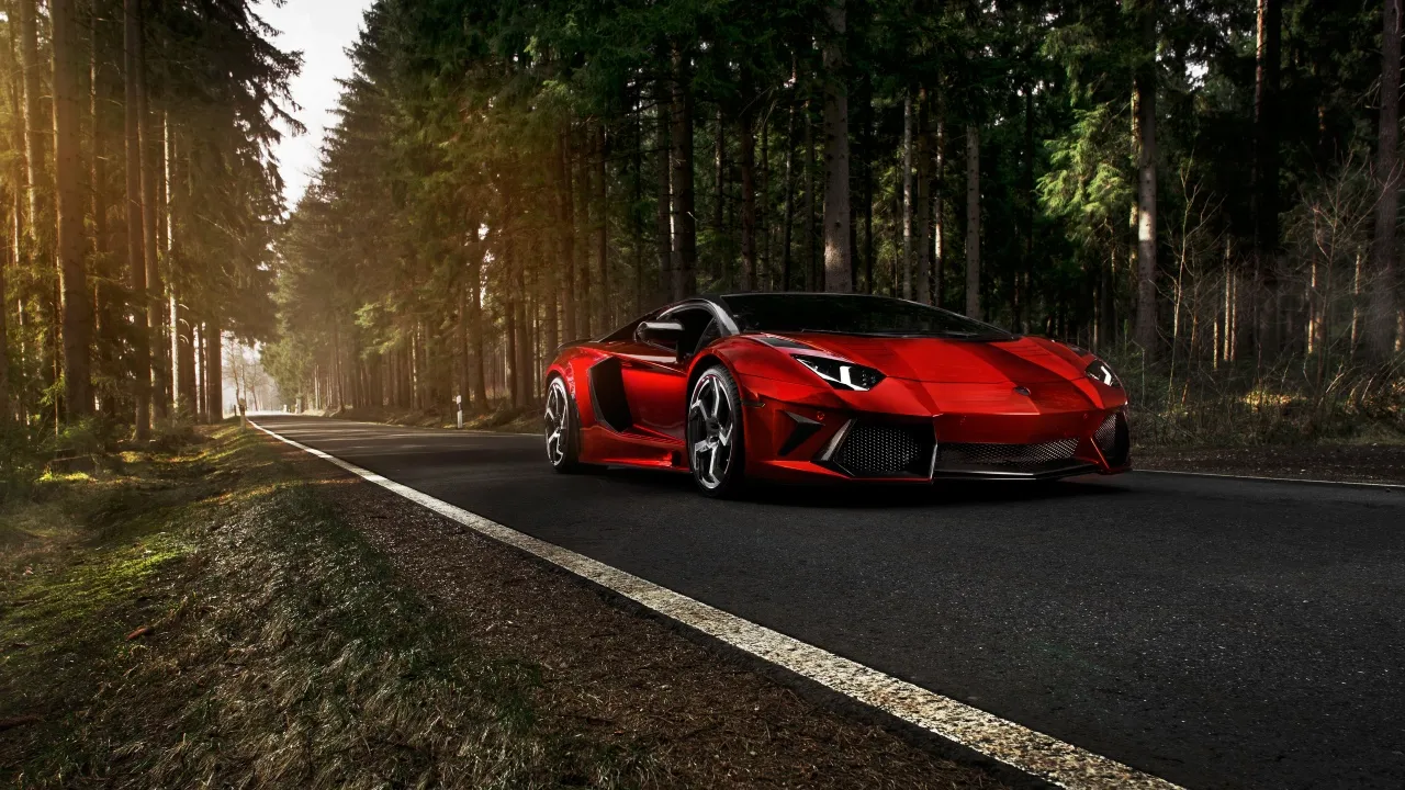 Mansory Lamborghini Aventador LP 700-4, 5K, Tarmac, Sunlight, Red cars, Lamborghini Aventador LP 700-4