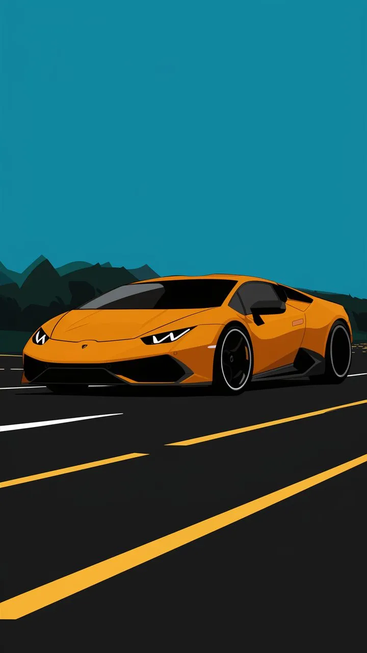 Lamborghini Huracan parking on a road