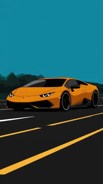 Lamborghini Huracan parking on a road