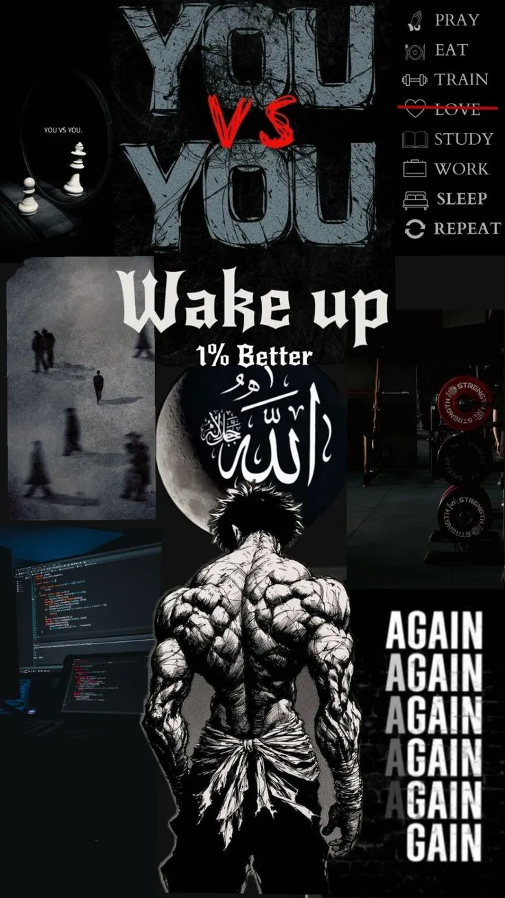 the poster for you vs you wake up, which features an image of a man's back