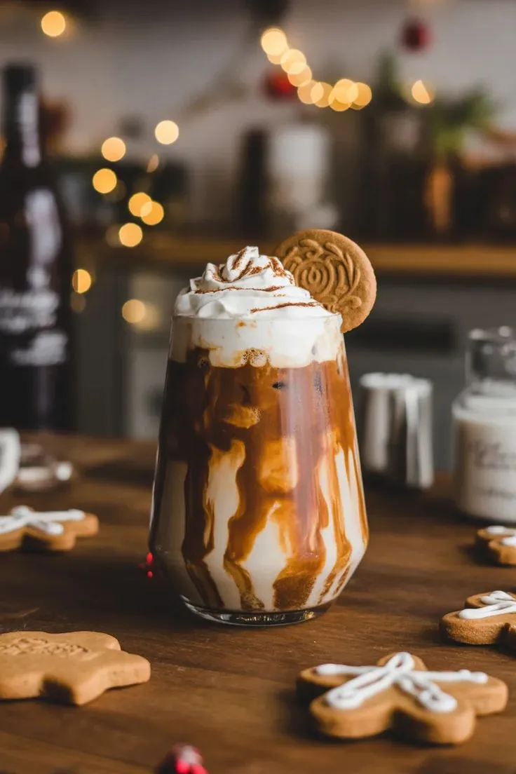 Sip on This Cozy Iced Gingerbread Oatmilk Chai Latte {Starbucks Copycat}