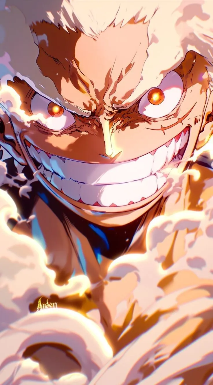 an anime character with red eyes and white hair is smiling at the camera while surrounded by snow
