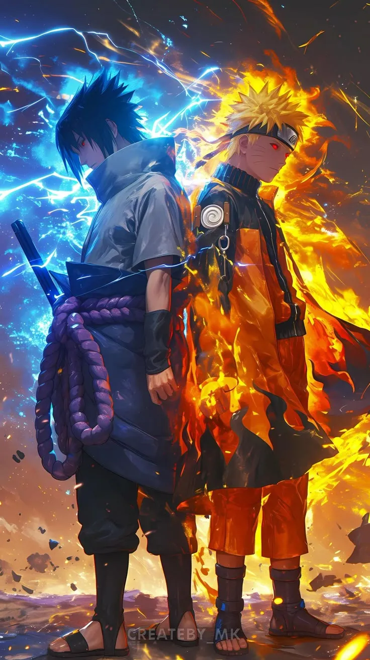 Most Powerful Duo in Naruto Shipudden ♥️⚡🔥 . Sasuke Uchiha and Naruto Uzumaki 💀⚡⚡ • Generated/Created by @createby_mk ✨ • Inspired by the Anime Series (Naruto Shippuden) ❤️‍🔥🔥 • 🎨 DM for Original File 🔥&amp; Comment Down "Naruto"🗨️ • 🔍 Follow @c
