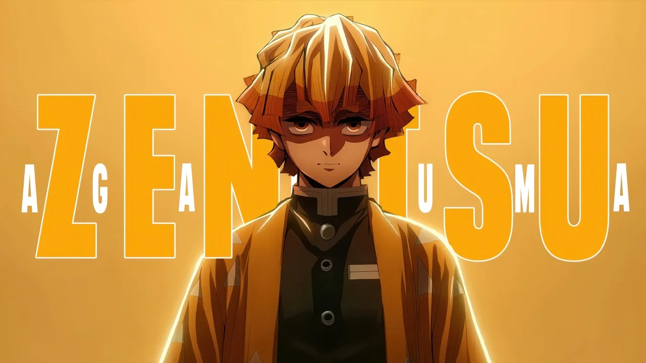 Zenitsu Agatsuma, Character art, Yellow aesthetic, Demon Slayer: Kimetsu no Yaiba, Yellow gradient