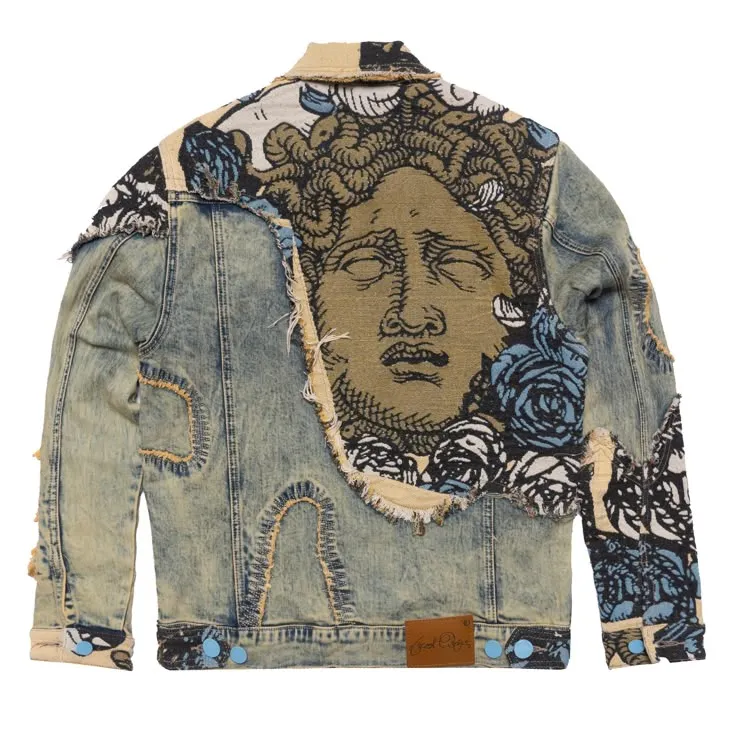 F1044 Cashay Tapestry Denim Jacket - Dirt - 3XB / DIRT