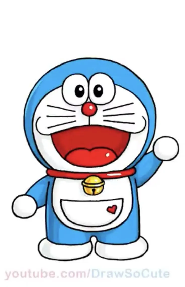 a cartoon character with a bell around his neck and hands in the shape of a cat