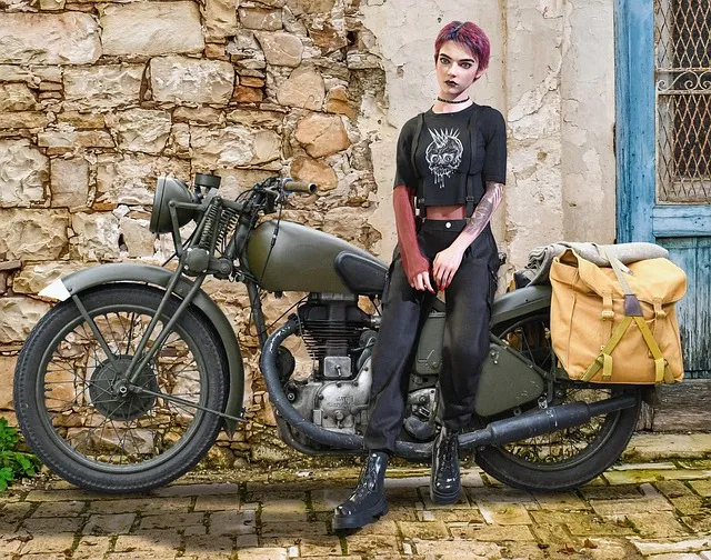 Free Woman Motorcycle photo and picture