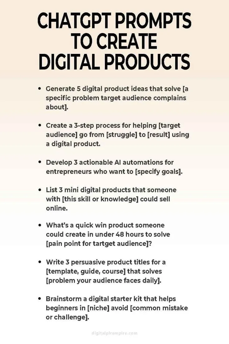 ChatGPT Prompts for Profitable Digital Products: Maximize Your Online Income