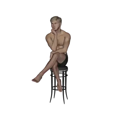 Free Man 3D Mockup illustration and picture