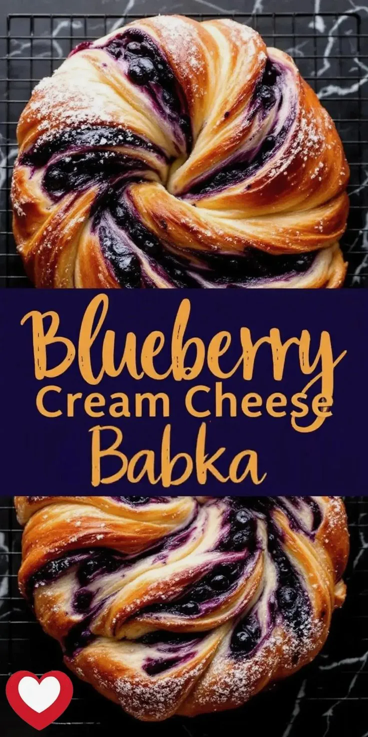 Blueberry Babka with Cream Cheese Recipe - Pin Desserts
