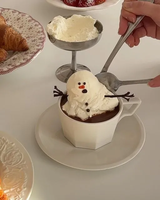 Celine on Instagram: "Merry Christmas ❤️❤️❤️ Breakfast w/ french hot chocolate &amp; whipped cream"