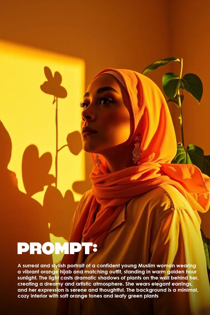 Golden Hour Glow: Elegant Hijabi Style in Warm Tones