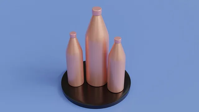 Free Bottles Metallic Bottles illustration and picture
