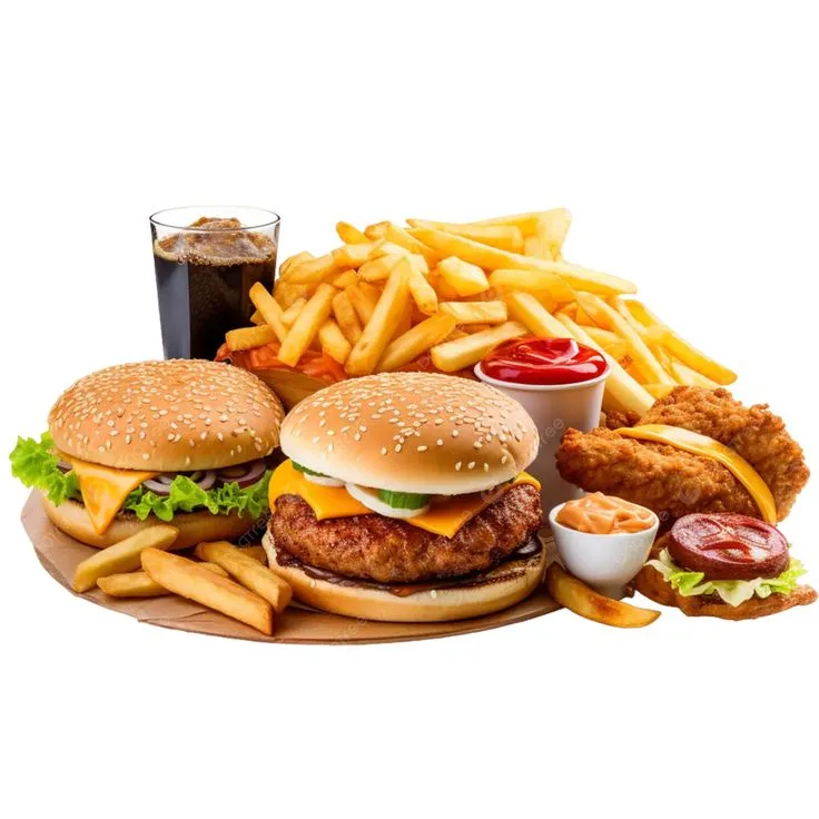 Group Of Fast Food Products, Fast Food Products, Group Of Fast Food, Fast Food PNG Transparent Image and Clipart for Free Download