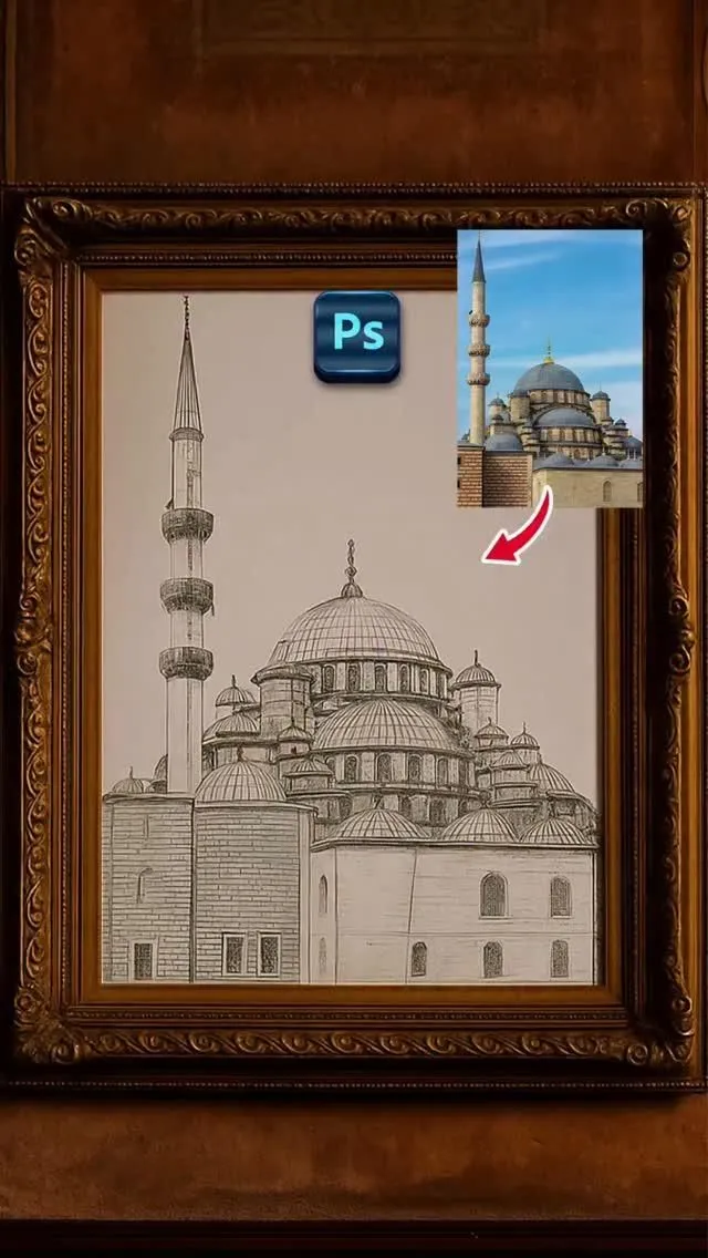 image to sketch in Photoshop - Pro and Beginners challenge @smart.graphicss