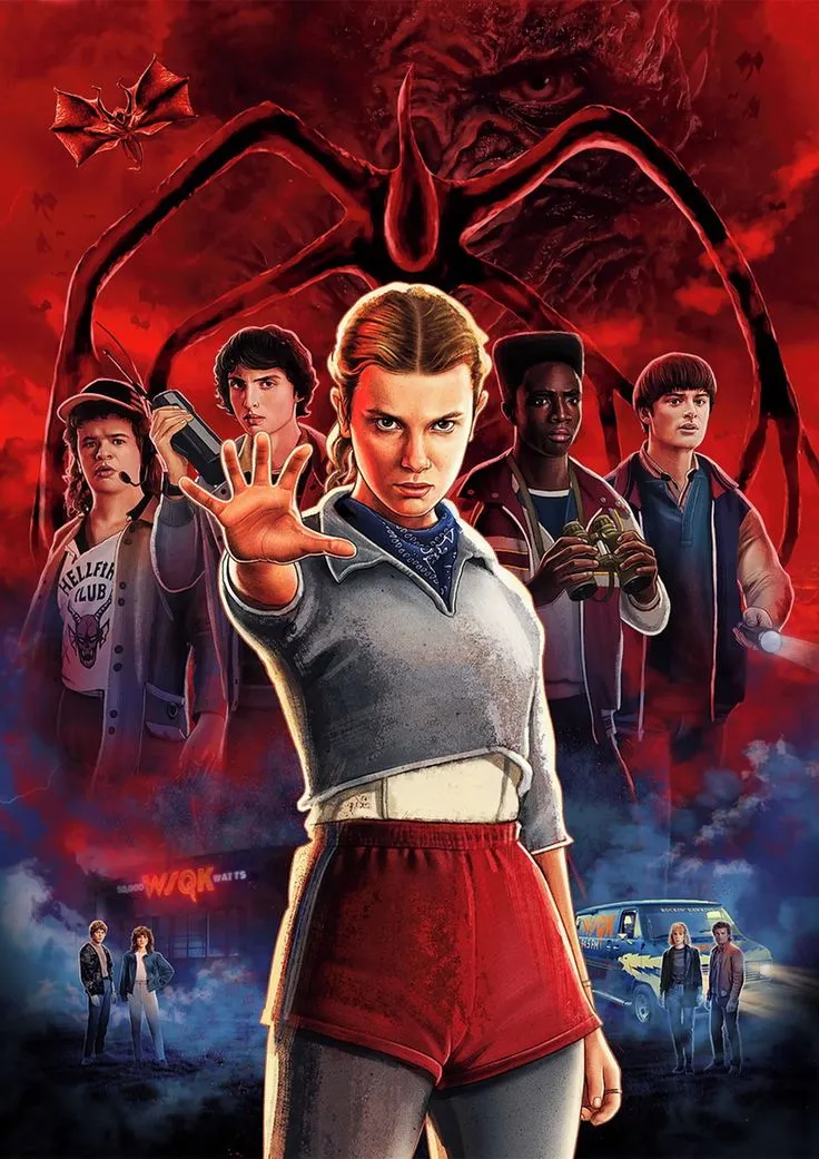 Quadros Decorativos Stranger Things 5 Temporada | Decoração Quadro Decorativo | JLFrames